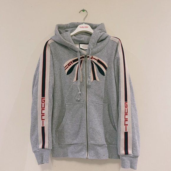 Gucci Stripe Zip Up Sweatshirt Sz M - Picture 2 of 9